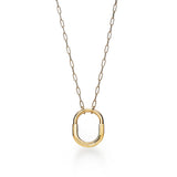 18K T Lock Pendant Pave Diamonds Necklace