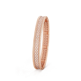 18K Van Cleef & Arpels Perlée Diamonds Three Rows Bracelet