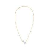 18K Louis Volt Upside Down Pendant Necklace