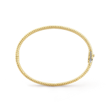 18K Yellow Gold Perlée Diamonds One Row Bracelet