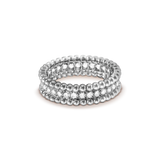 18K White Gold Perlée Diamonds Ring