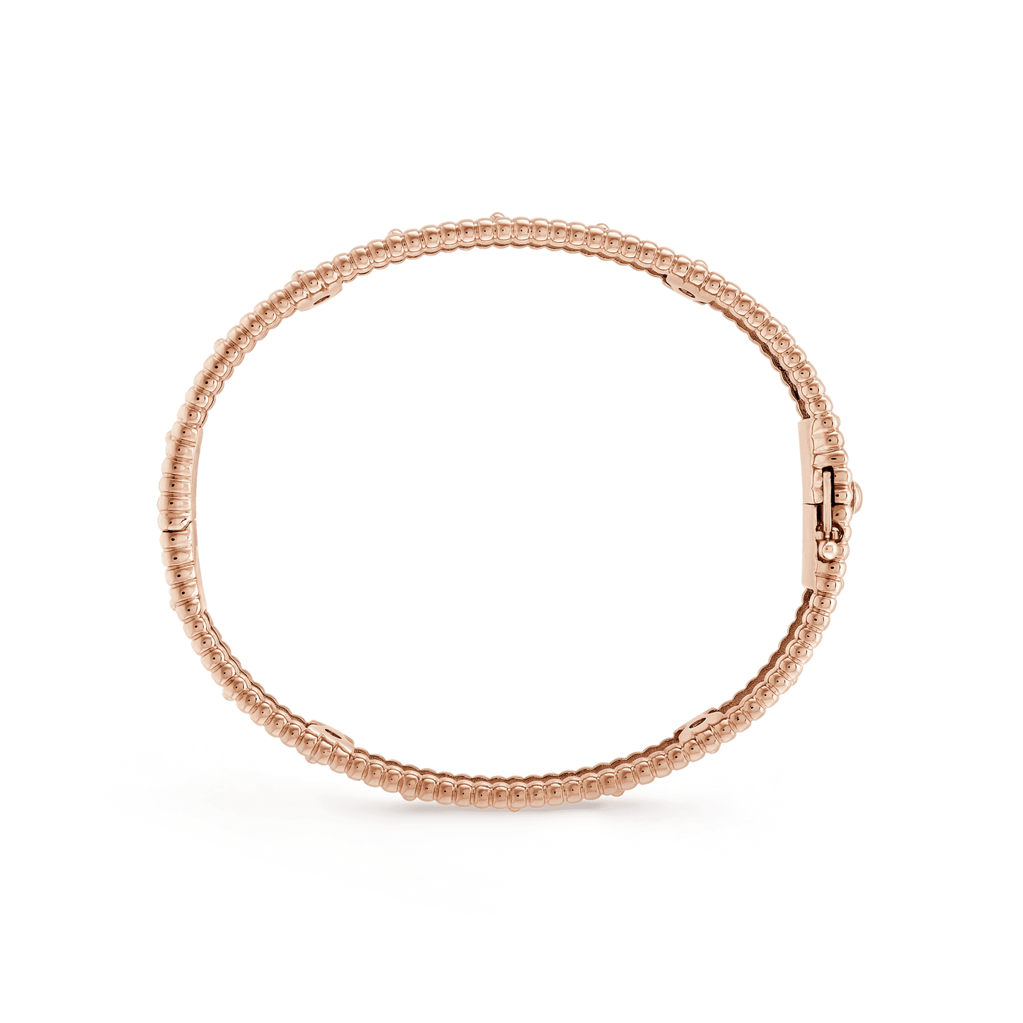 18K Rose Gold Perlée Clovers Bracelet