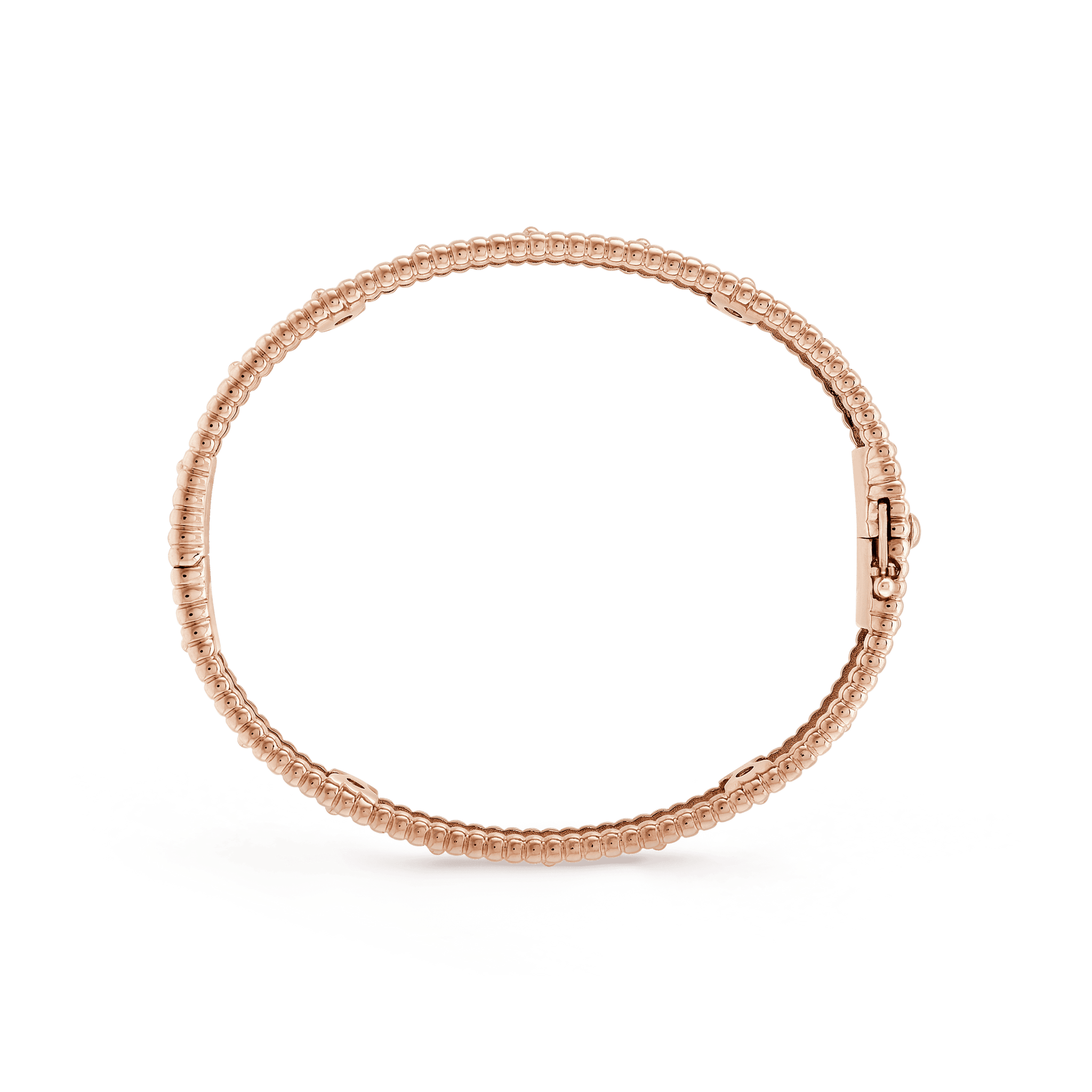 18K Rose Gold Perlée Clovers Bracelet
