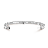 18K White Gold Perlée Diamonds One Row Bracelet