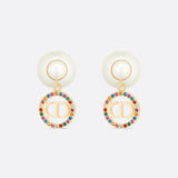 18K CD Tribales Multicolor Crystals Earrings