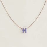 18K Mini Pop H Purple Necklace