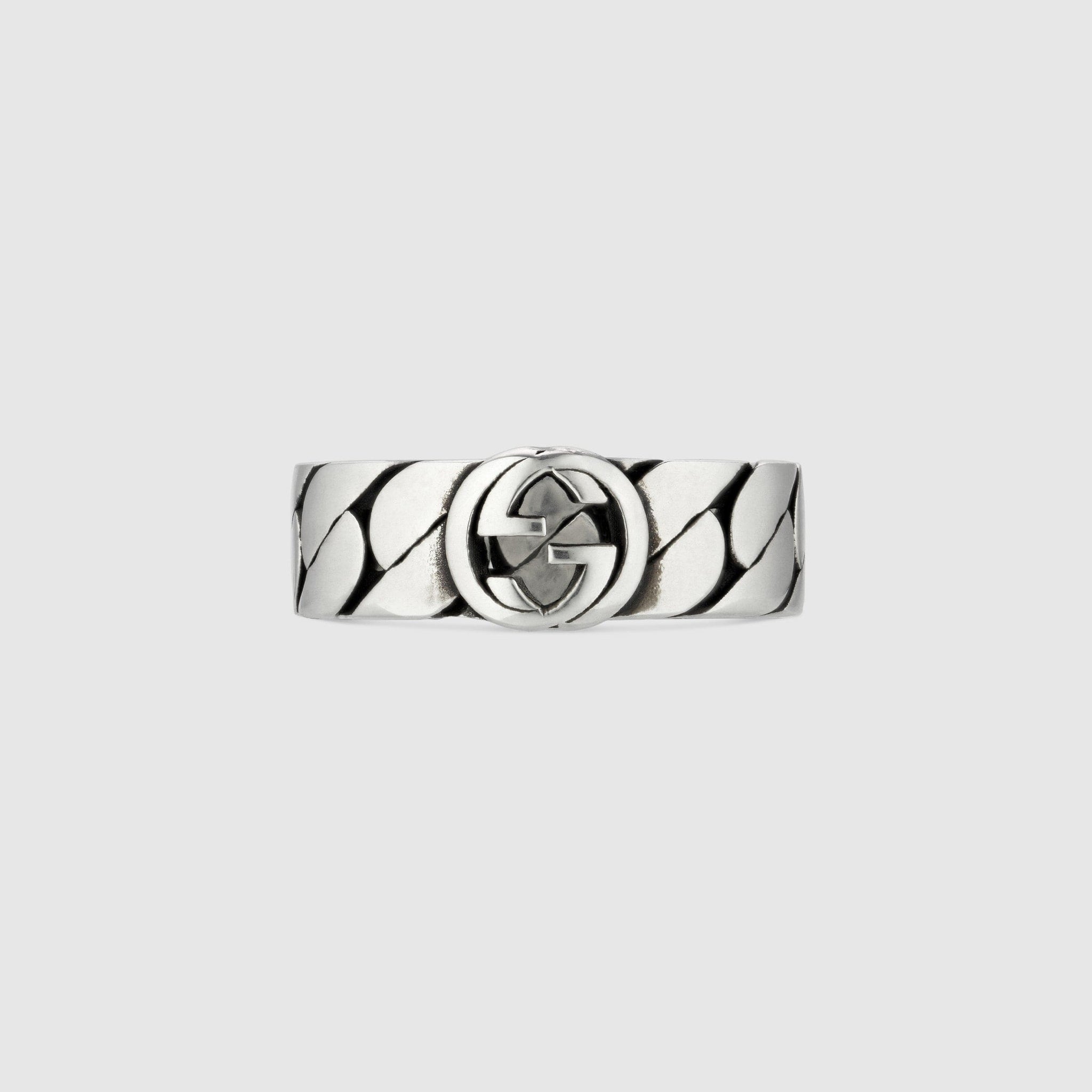 Double G Interlocking G Wide Ring