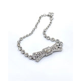 18K CC Diamond Bow Tie Pendant Necklace