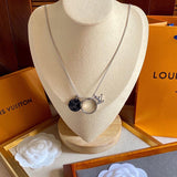 18K Louis Monogram Charms Necklace