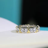 18K T Schlumberger Eighteen Stone Ring