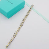 18K T Schlumberger Eighteen Stone Choker Necklace