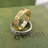18K Double G Icon Full Diamonds Ring