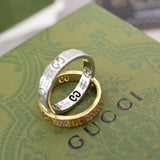 18K Double G Icon Full Diamonds Ring