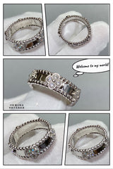 18K White Gold Perlée Clovers Ring