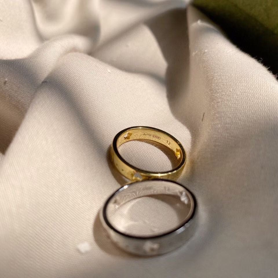 18K GG White Gold Ring