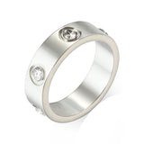 18K Love Wedding Six Diamonds Ring