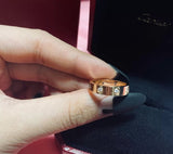 18K Love Wedding Eight Diamonds Ring