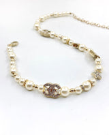18K CC Pearl Diamonds Necklace