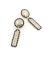 18K CC Leather Earrings