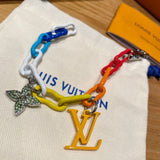 18K Louis Rainbow Ceramic Chain Bracelet