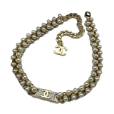 18K CHANEL CC Pearls Chain Necklace