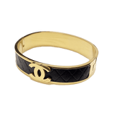 18K CHANEL Cuff & Leather Bracelet