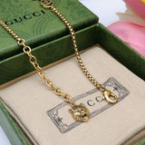 18K GG Interlocking G Red Flowers Necklace