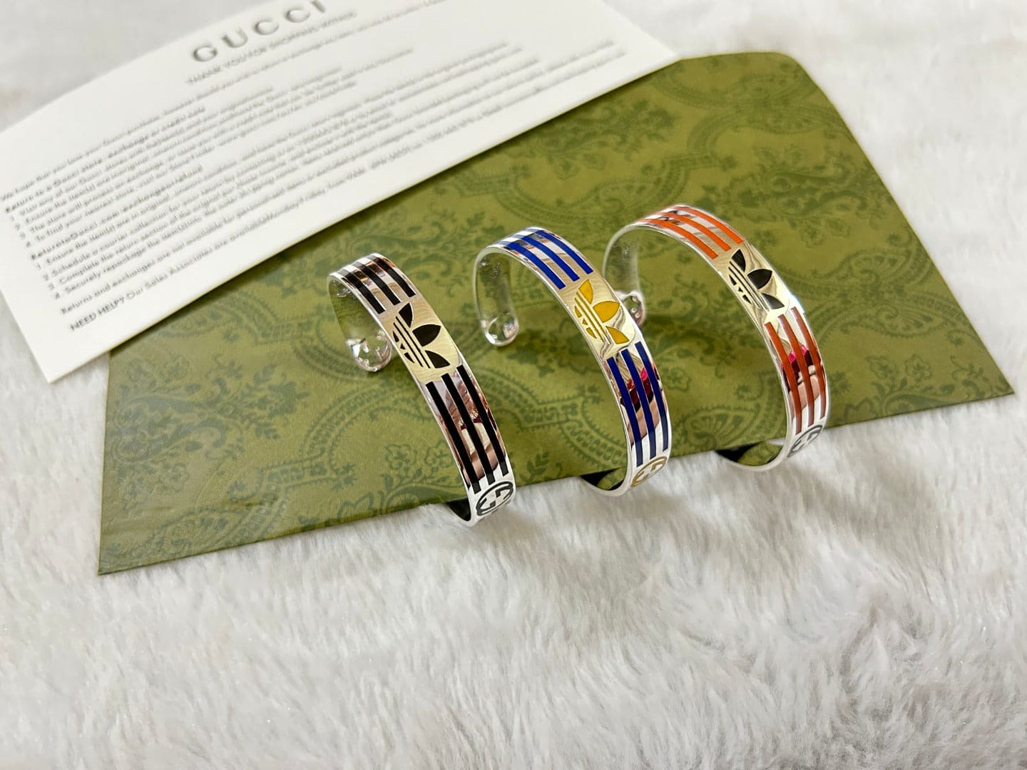 GG x Adidas Cuff Black Bracelet