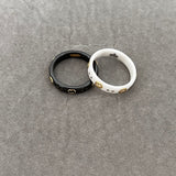 18K GG Icon Black Corundum Ring