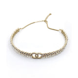 18K CHANEL CC Chain Choker Diamonds Necklace