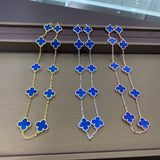 18K Vintage Alhambra Blue 10 Motifs Necklace