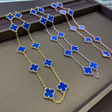 18K Vintage Alhambra Blue 10 Motifs Necklace