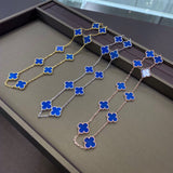18K Vintage Alhambra Blue 10 Motifs Necklace