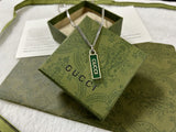Double G Enamel Pendant Necklace