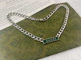 Double G Enamel Chain Necklace