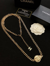 18K CC Rhinestone Star Chain Necklace