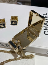 18K CC No.5 Perfume Pendant Vintage Necklace