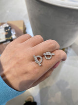 18K Finesse Diamond Stud H Earrings