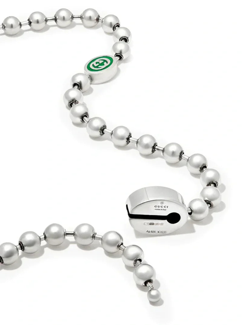 GG Interlocking G Green Necklace