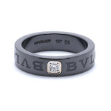18K White Gold BV Black Ceramic Diamond Ring