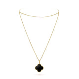 18K Van Cleef & Arpels Magic Alhambra One Motifs Black Necklace