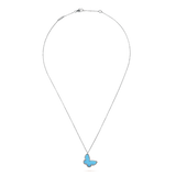 18K Sweet Alhambra Blue Butterfly Necklace