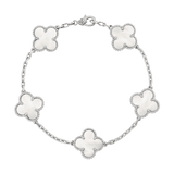 18K Van Cleef & Arpels Vintage Alhambra Five Motifs Pearl Bracelet