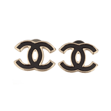18k CHANEL CC White Earrings