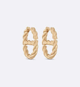 18K CD Navy Earrings