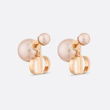 18k Gold Dior Tribales Pink Pearl Earrings