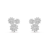 18k Van Cleef & Arpels Lotus Three Flowers Earrings