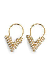 18K Louis Essential V Perle Hoop Earrings