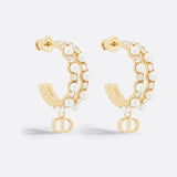 18K Petit CD Treasure Earrings