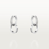 18K Love Pave Diamond Earrings
